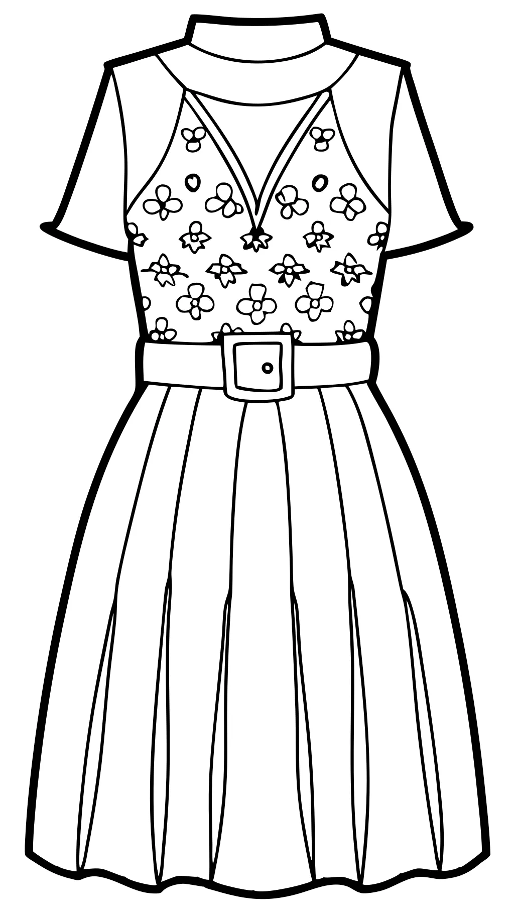 coloriages de robe de mode imprimables